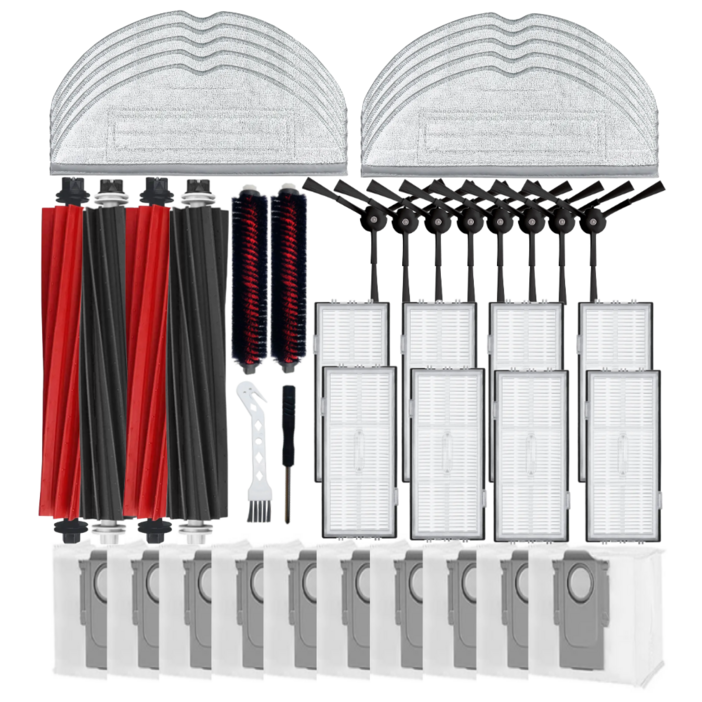 핑크샘 호환 로보락 S8 프로 울트라 물걸레 메인브러시 사이드 필터 먼지봉투, 1개, 1년 소모품