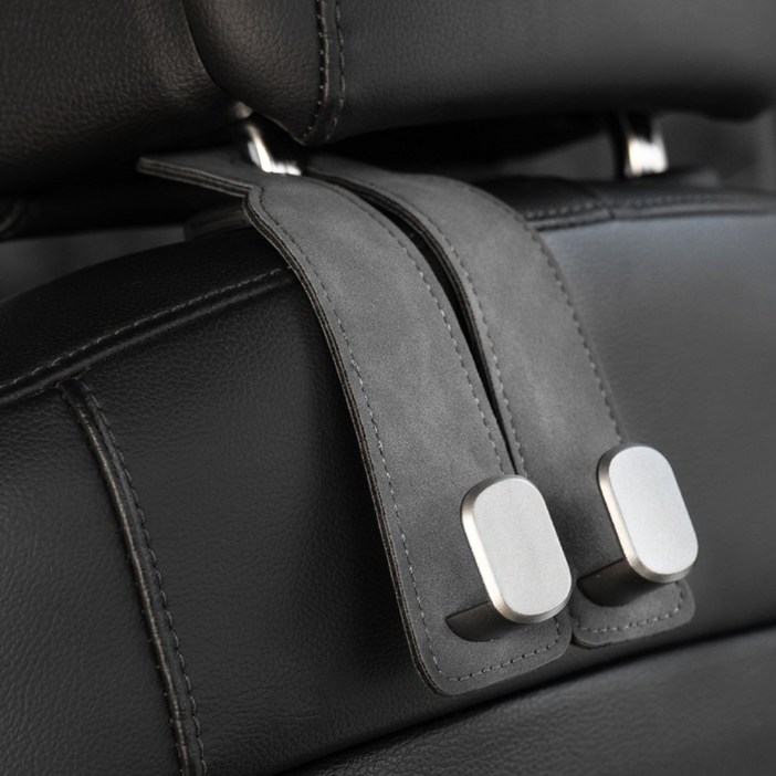 미란다 가죽 자동차 후크 2개 한세트, 그레이, 1세트