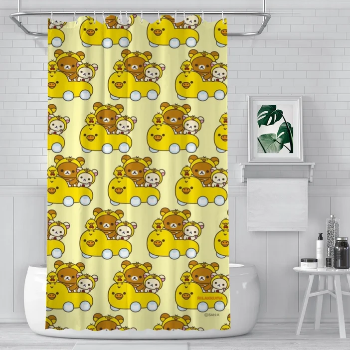Rilakkuma 샤워 커튼 욕실 장식 생일 선물