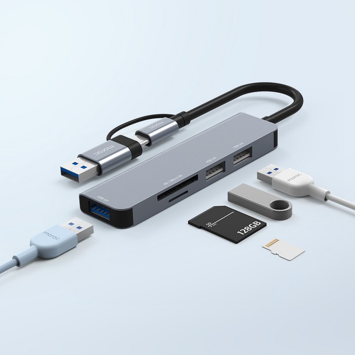 morac 프로토 5포트 USB 젠더 C타입 멀티 허브 MRHUB5, 단품, 1개 morac 프로토 5포트 USB 젠더 C타입 멀티 허브 MRHUB5, 단품, 1개