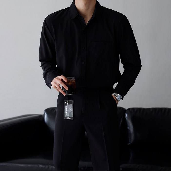 베이직바이블 남자 구김없는 셔츠 가을 정장 남성 빅사이즈 드레스 링클프리 와이셔츠 빅사이즈10color