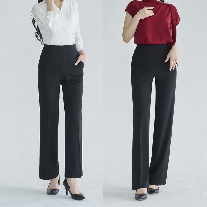 미친스판 날씬 밴딩 팬츠 슬랙스 일자바지 롱 숏 [릴렉스]