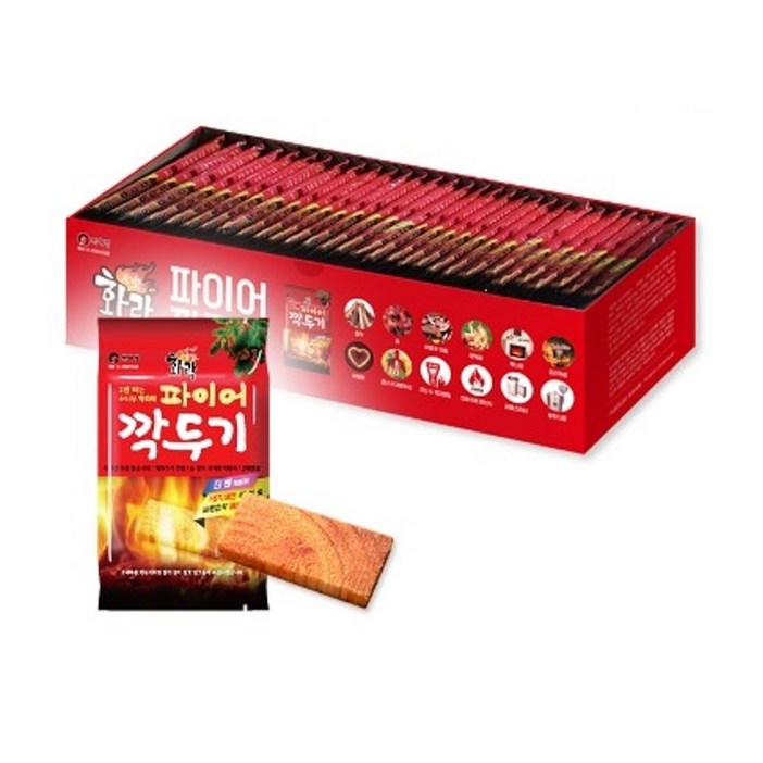 캠핑 바베큐 화로대 장작 숯 점화제 착화제 고체연료 불쏘시개 파이어깍두기 1개입/30팩, 30개, 40g