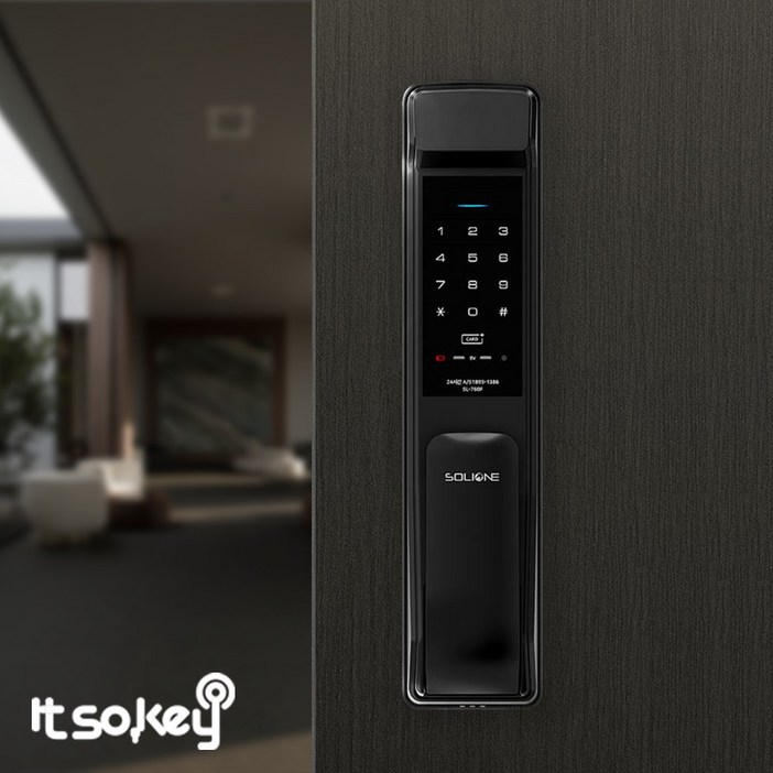 스마트공간 IoT 도어락 푸시풀 잇소키 WiFi모듈 디지털 도어록 카드 지문 펜션 무인 숙박