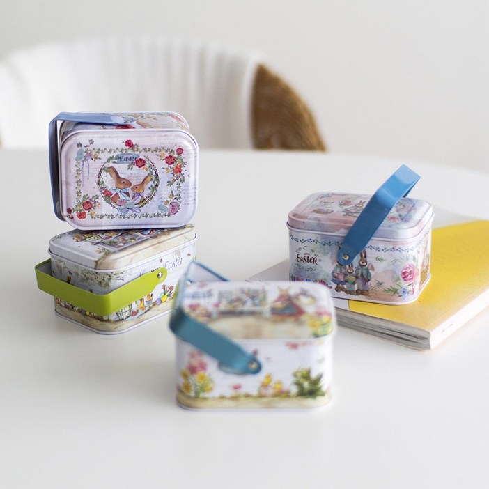 래빗 미니 핸들 틴 케이스 4type