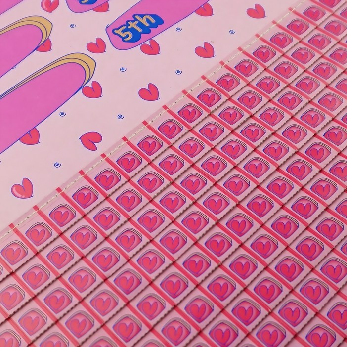 대광이 추억의 옛날 문방구 종이 뽑기판 모음, 300하트, 1개