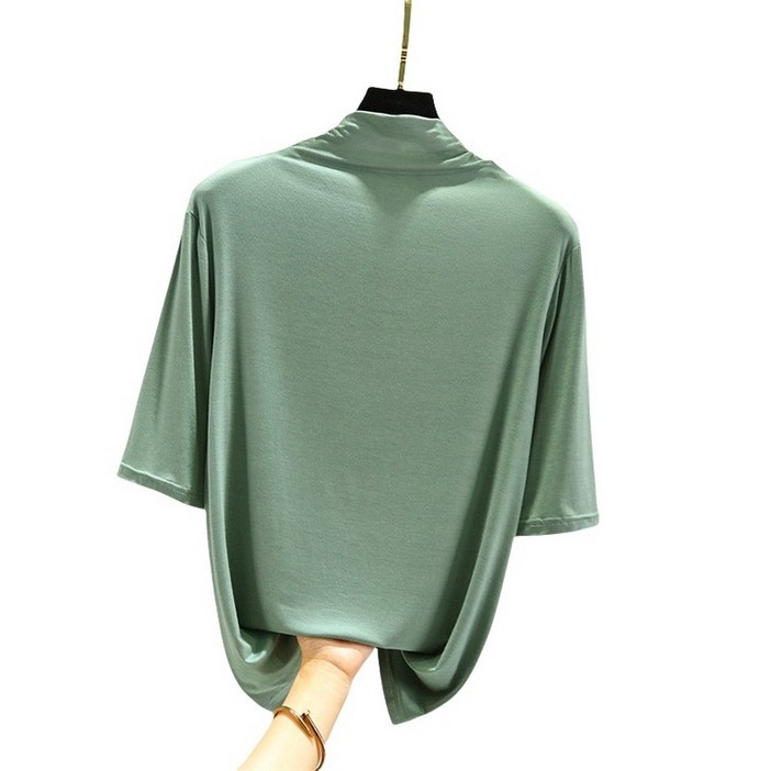 여성 모달 목폴라 5부 이너 티셔츠 12가지 컬러 빅사이즈