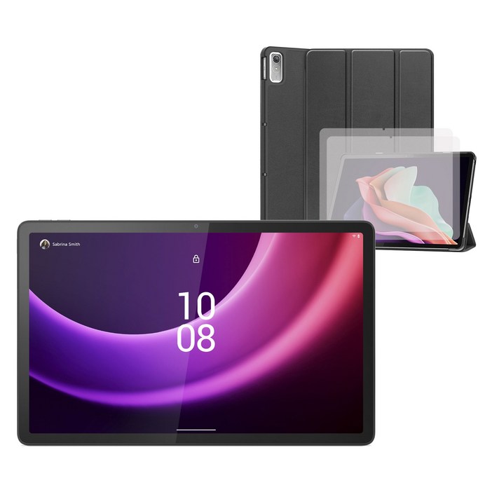 레노버 K11 Gen 2글로벌 모델 P11태블릿 11.5형 6G, 옥타코어, 한국어 지원 가능 LEPOID 슬림 보호케이스 강화 유리 화면 보호기 x 2 청소 스티커 포함