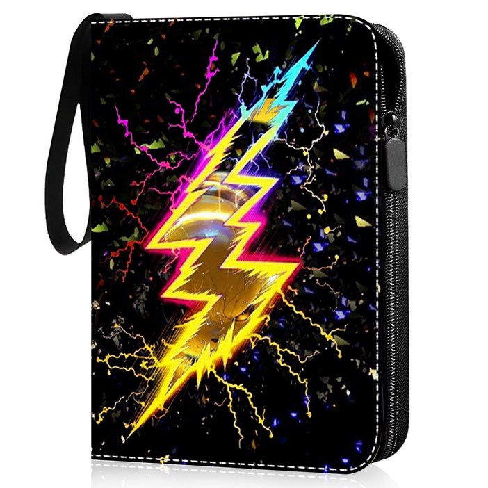 VergHatia 대용량 카드 보관 앨범 440 장 게임 포카 바인더 카드 저장 앨범 수집첩 분리 가능, 블랙