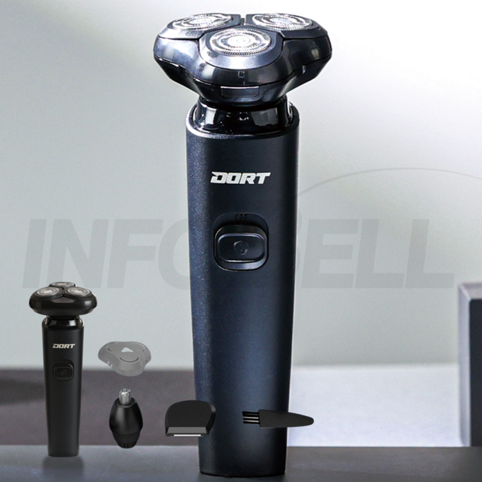 TV홈쇼핑정품 인포벨 독일 도르트 3헤드 전기면도기 남성 전동면도기 방수 충전식 입체 쉐이버, DMS7