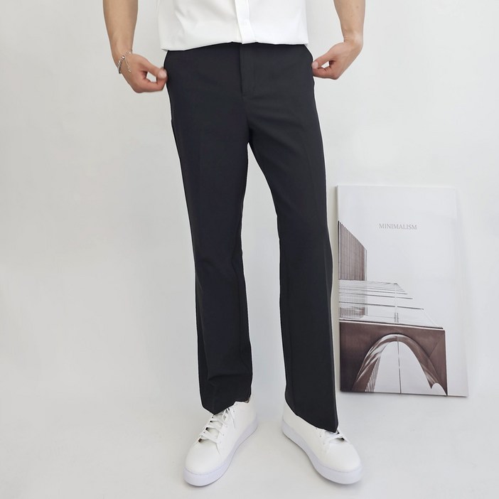 디알엠 남자 세미와이드 슬랙스 링클프리 구김없는 빅사이즈 밴딩 슬랙스 S2XL