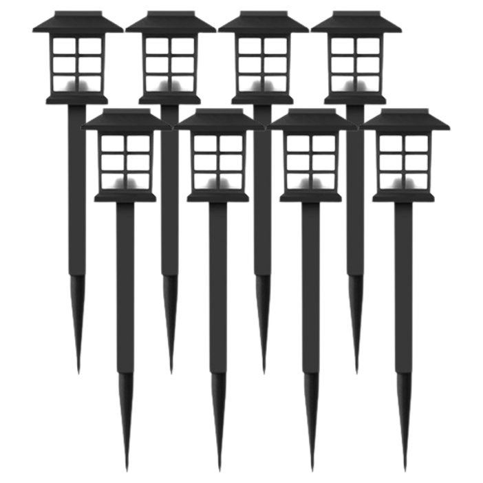 일상애착 태양광 정원등 미니격자 야외 캠핑조명 가로등 8개입, 백색