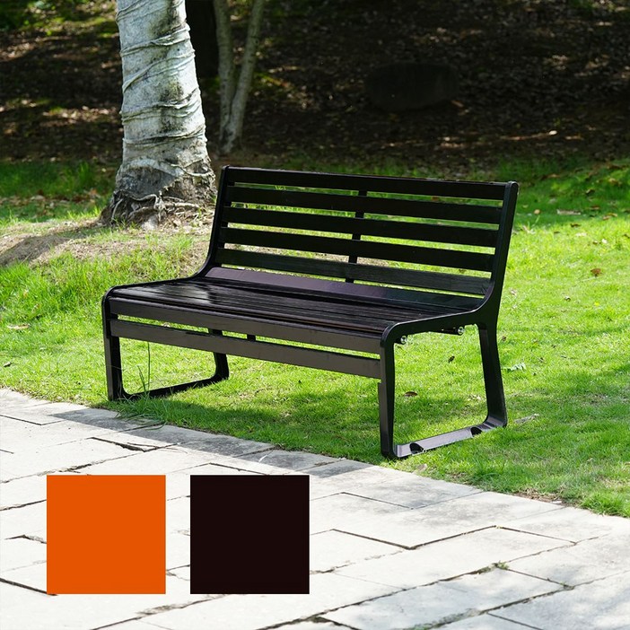 데일리나라 고급자재 야외벤치의자 버스정류장의자 벤치 정원벤치의자 캠핑용테이블 야외 벤치의자, 커피색상120(2인용), 1개