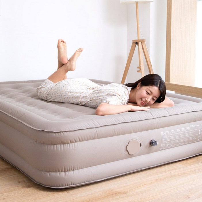 루앤 프리미엄 에어매트 캠핑용 자충매트 야외 휴대용 매트리스 펌프 내장형