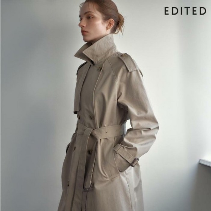 [TV상품] [26SS 최신상] 에디티드 에센셜 트렌치 롱 코트