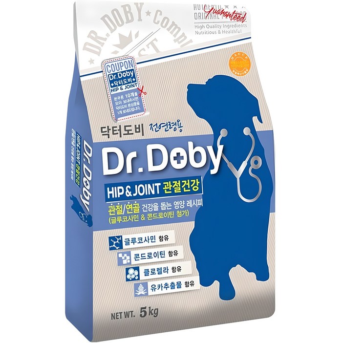 인터펫코리아 강아지 닥터도비 기능성 사료, 뼈관절강화, 5kg, 1개 인터펫코리아 강아지 닥터도비 기능성 사료, 뼈관절강화, 5kg, 1개