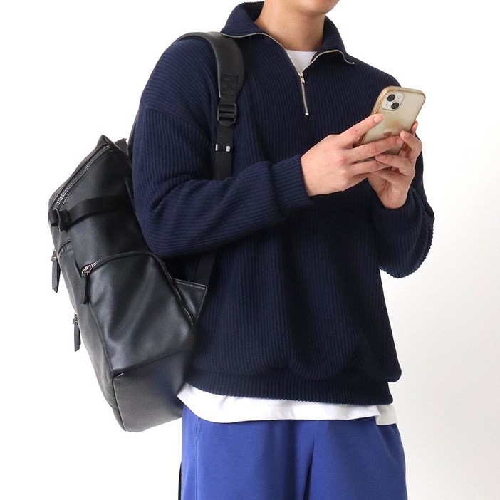 당일출고 M4XL 지지블랙 로베르 오버핏 하찌 반집업 니트 빅사이즈