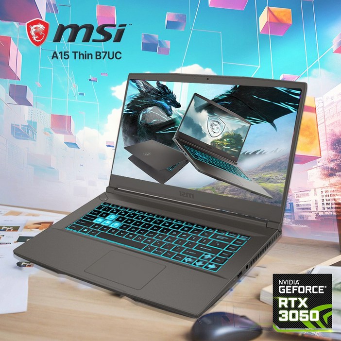 MSI A15 라이젠5 15인치 RTX3050 게이밍 노트북