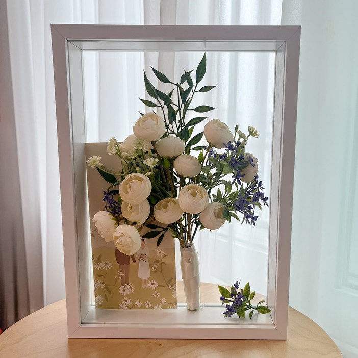 하이디얼 부케말리기 diy 투명 액자 드라이플라워 꾸미기 선물