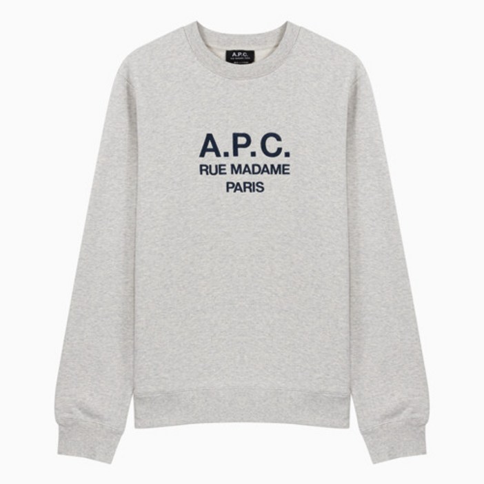 A.P.C.아페쎄 당일 23SS 아페쎄 티나 로고 그레이 맨투맨 COEZD H27500 PAA