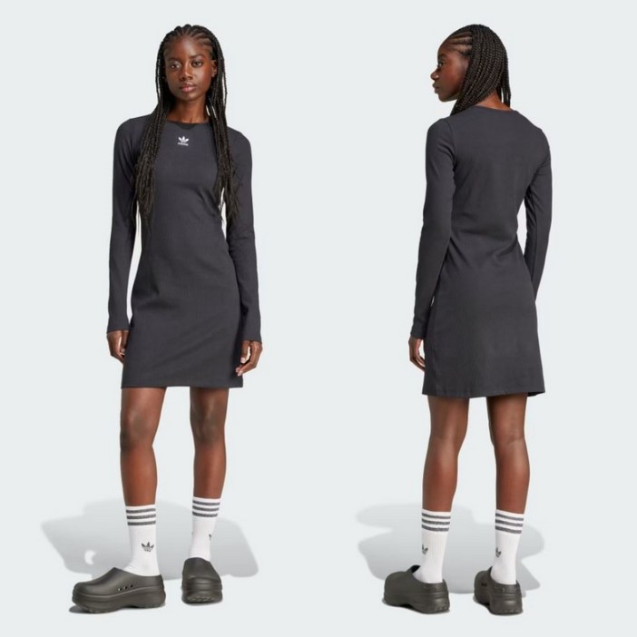 아디다스 슬림핏 긴팔 원피스 adidas 드레스 XS S M