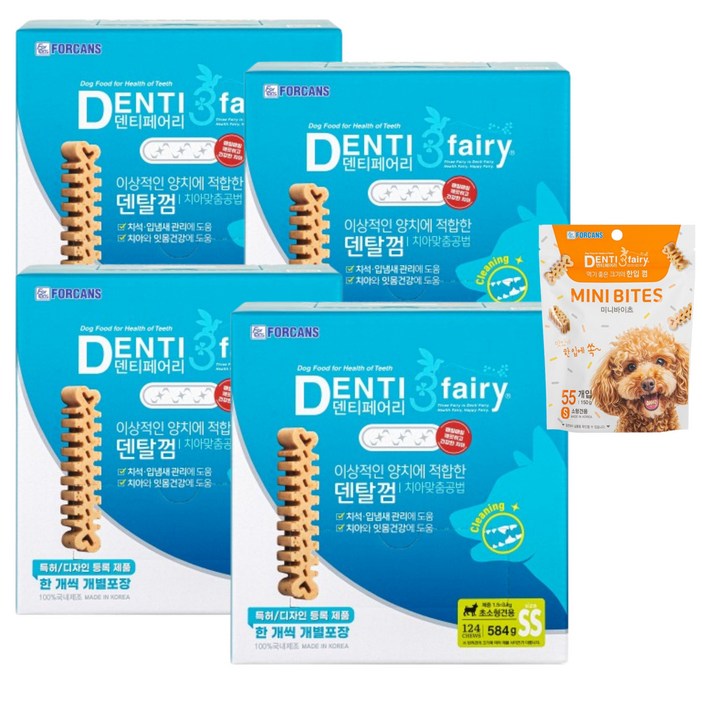 포켄스 덴티페어리 디스펜서 SS S M L + 포켄스 미니바이츠S 150g, 1개, 584g, L 32p