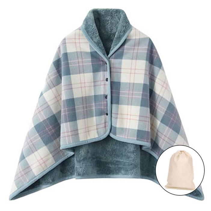 매이템 (대형140*100cm) 무릎담요+파우치포함 똑딱이담요 망토 밍크담요 사무실담요 극세사담요 차량용담요 차박 카페 캠핑담요