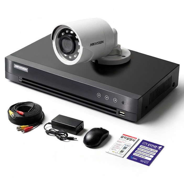 세계1위 하이크비전 200만화소 CCTV 녹화기 풀세트 HDD 1TB 하이박스 포함 보안용 카메라, 1개
