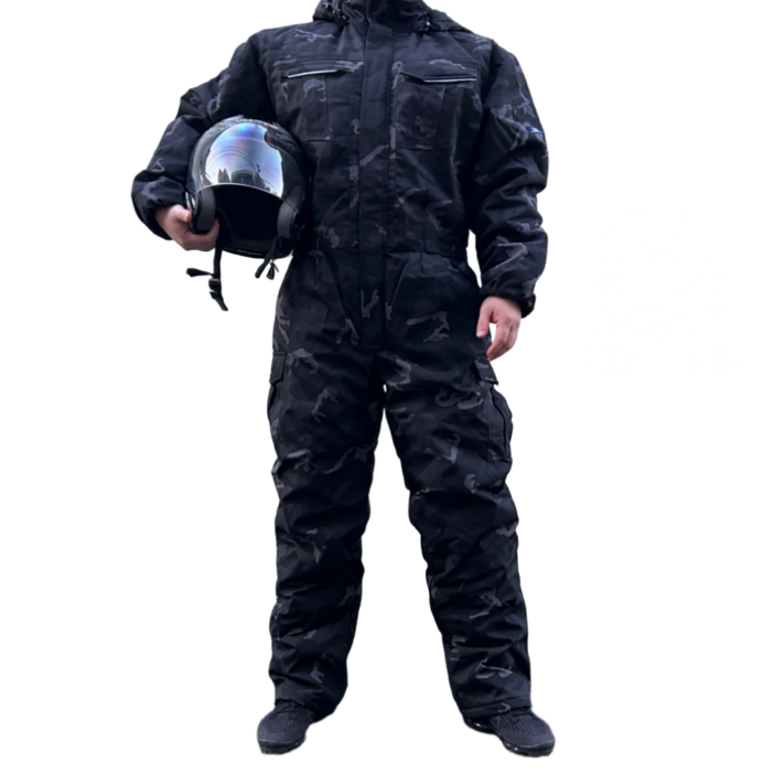 오토바이 스즈끼 방한복 방수 배달 우주복 겨울 오토바이 방한용품 L XL XXL XXXL XXXXL, 밀리터리 블랙 방한복