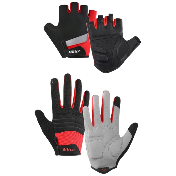 댄트클럽 씽씽 라이딩 S4 자전거장갑 긴장갑  반장갑 1세트, 2개, 라이딩레드