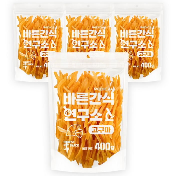 바른간식연구소 고구마 400g x 4개 강아지간식, 4개, 고구마