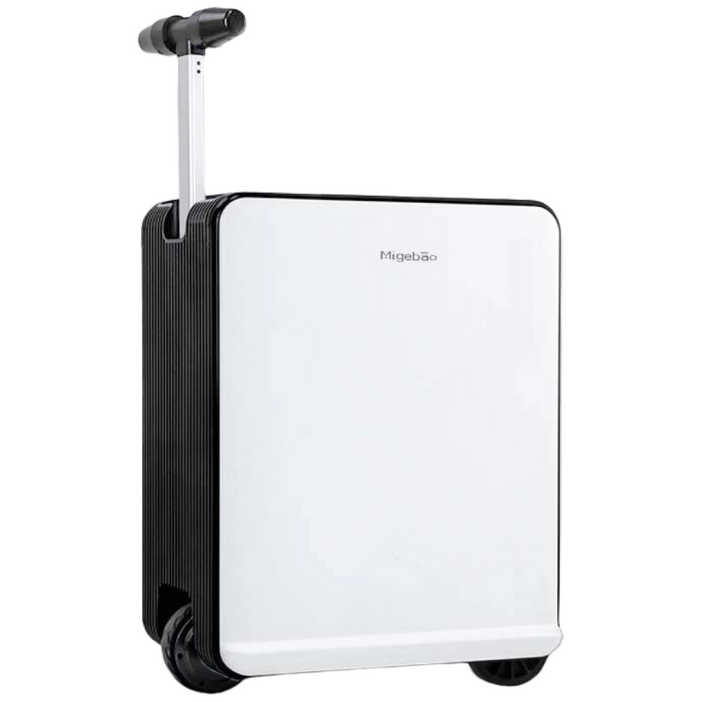 전동캐리어 기내용 20인치 타고다니는 캐리어 성인, 1개, 블랙 화이트