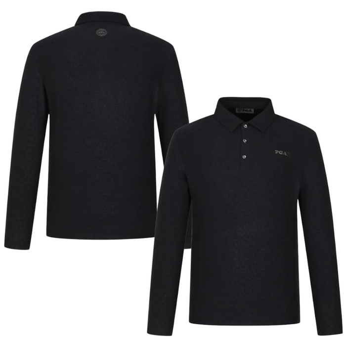 PGA 남성 로고불박 긴팔 카라티셔츠 PGMTS43309