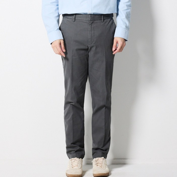 STCO 남성 사계절 컴포트 밴딩 스트레이트핏 치노팬츠 차콜