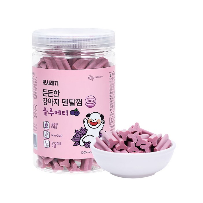 뽀시래기 든든한 강아지 덴탈껌, 블루베리, 300g, 1개 뽀시래기 든든한 강아지 덴탈껌, 블루베리, 300g, 1개