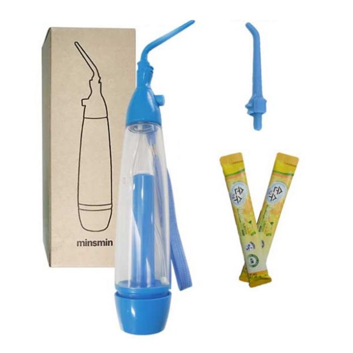 민스민 파란색 70ml + 짧은팁 랜덤발송 + 무알콜 가글 2p 세트