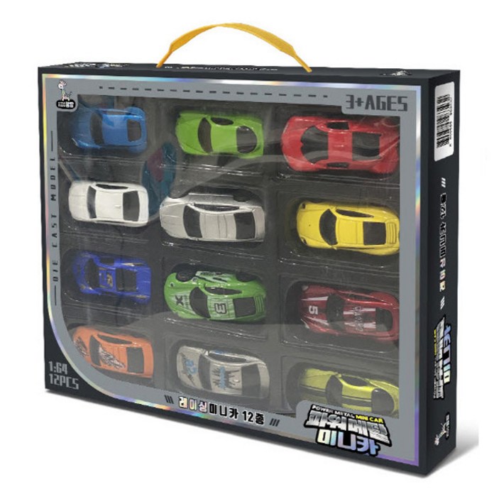 키즈팡팡 1  64 파워메탈 레이싱 미니카 12종 세트