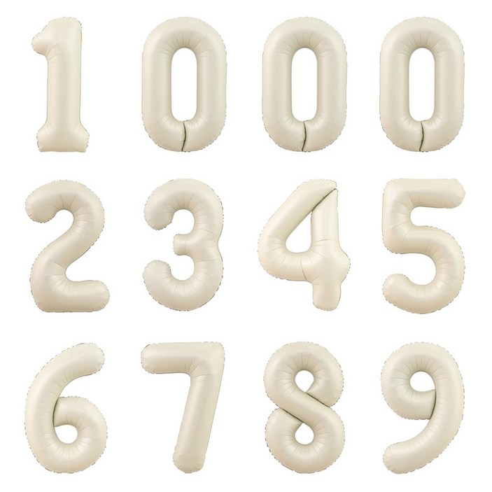 파티아일랜드 숫자 호일 풍선 12p 세트 80cm