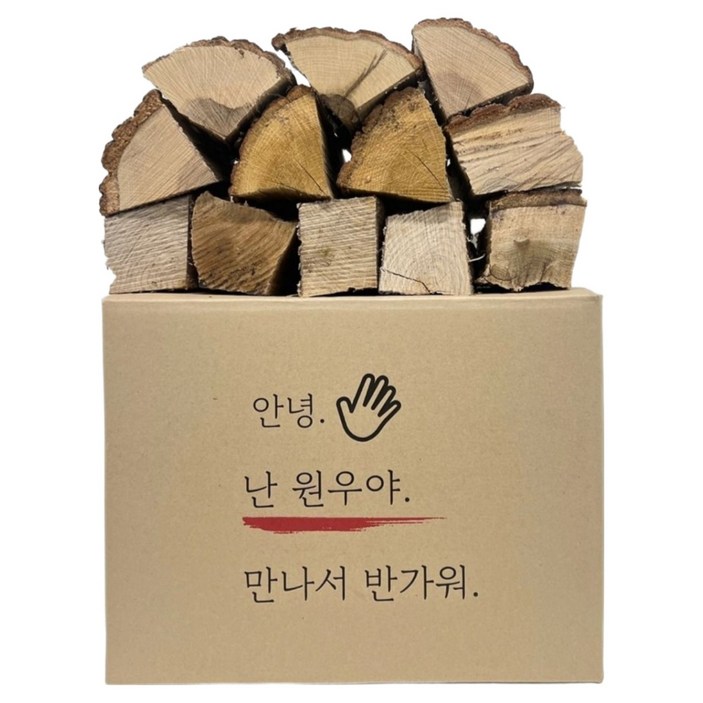 원우네장작 두꺼운 화목 난로용 장작, 20kg, 1개