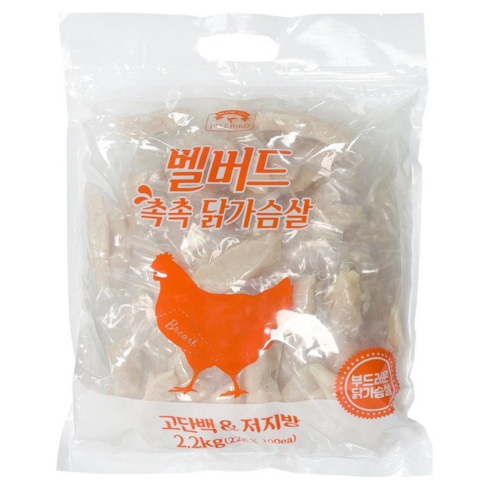 벨버드 강아지 촉촉 닭가슴살 100p, 닭고기, 2.2kg, 1개