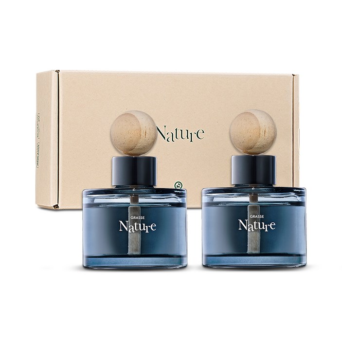 불스원 그라스 네이처 디퓨저 105ml x 2종  선물상자 세트, 1세트, 인더우드, 인더가든