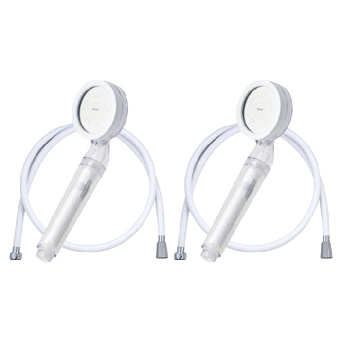 듀벨 샤워애 와이즈 샤워기  샤워호스 2m, 2개, 화이트