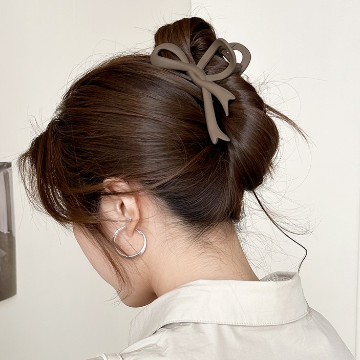 걸핀스 꼬임 리본 매트 집게핀 1526