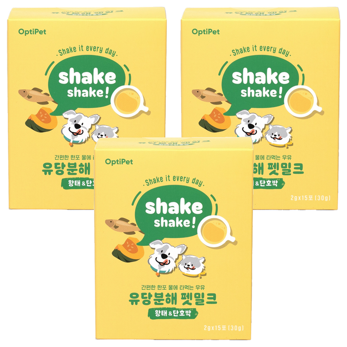 옵티펫 반려동물 유당분해 펫밀크, 30g, 3개, 황태