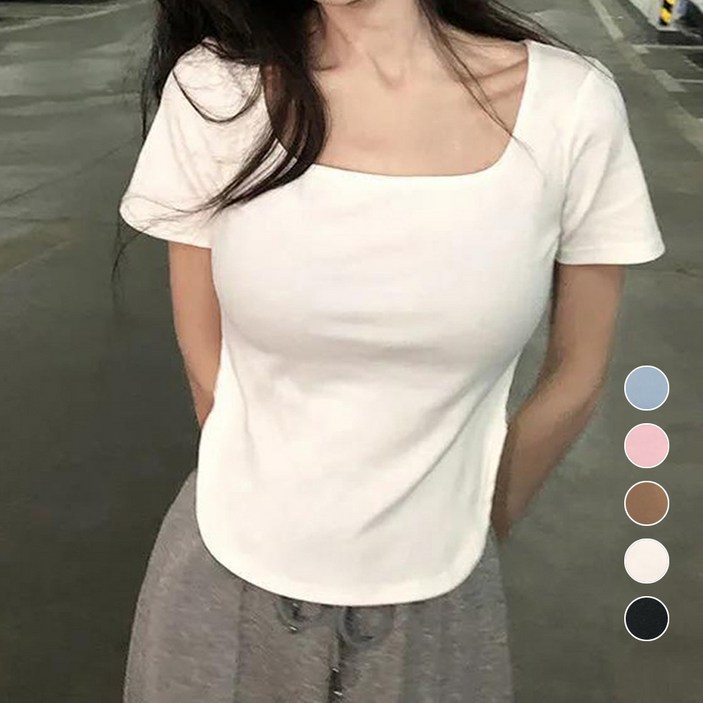 엘쏘 여성용 원조 베이직 반팔 티셔츠 엘쏘 여성용 원조 베이직 반팔 티셔츠