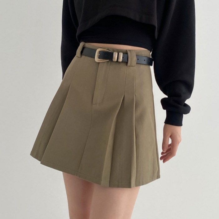 라라온 핀턱 미니 A라인 스커트 TSP3006