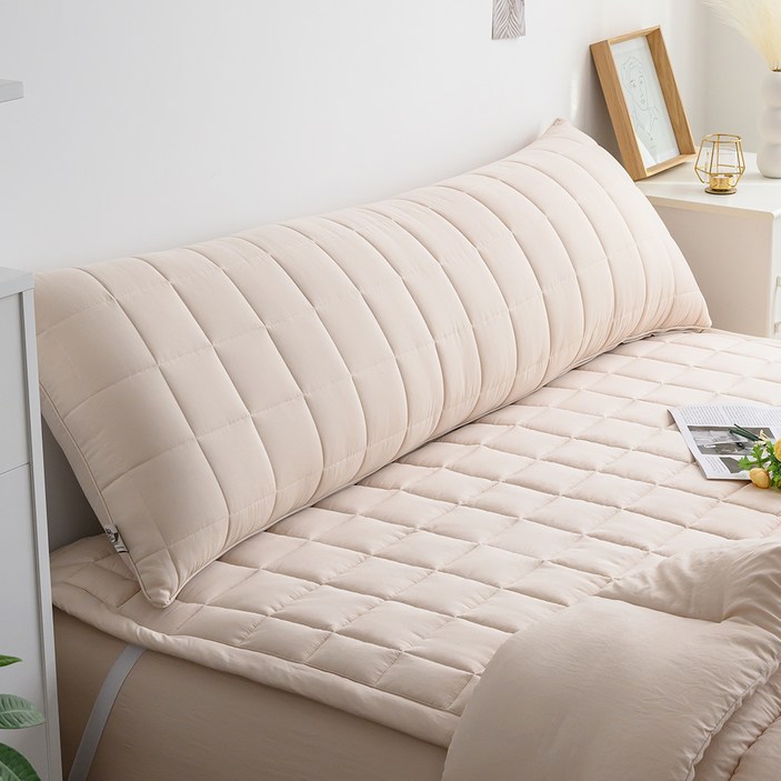 아이닉스 푸딩 소프트워싱 등받이 롱 헤드쿠션 누빔 커버 솜포함