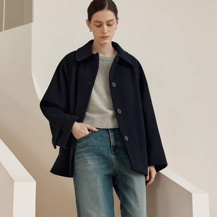 르제로 캐시미어 하프 코트