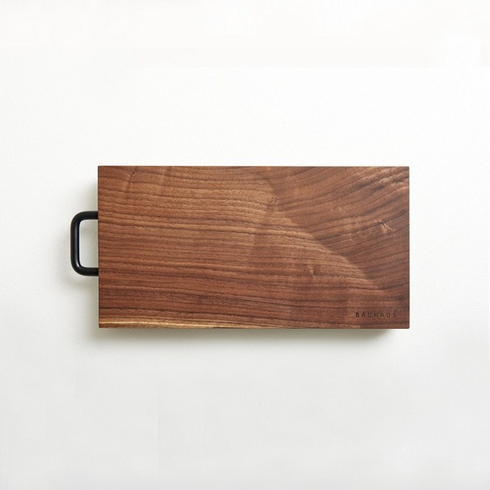 흑백요리사 [바우하우스] 북미산 호두나무 도마 모던핸들 3518 소 통원목도마