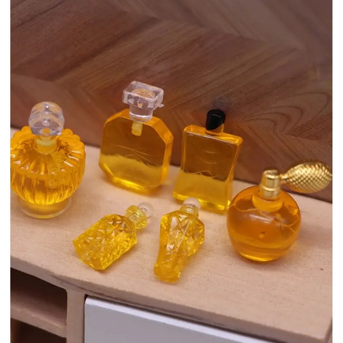 6p 고퀄리티 레진 향수 소품 미니어처 인형 집꾸미기 퍼퓸 모형 수집 인형의집 작은 동화속 화장대꾸미기